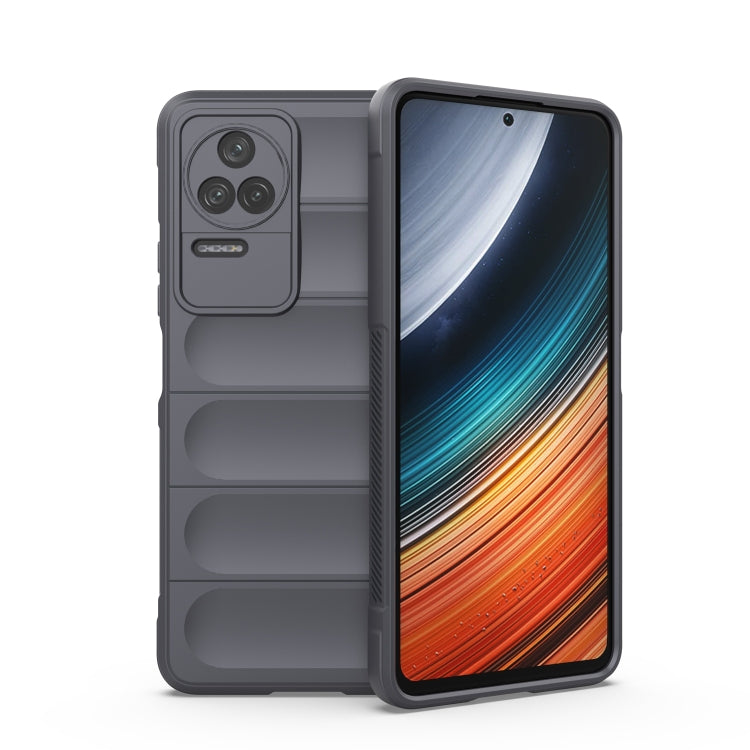 Grey TPU and flannel phone case with camera cutouts, for Xiaomi Redmi