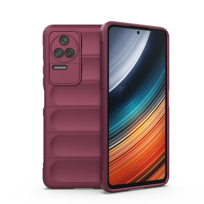 Magic Shield TPU phone case with flannel lining, burgundy, front and back coverage