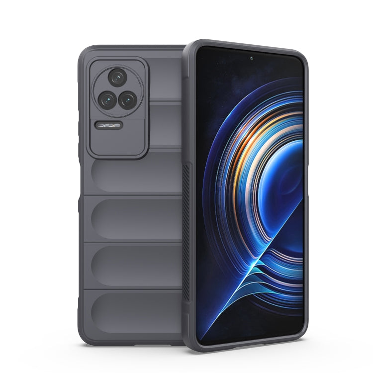 Grey TPU and flannel phone case with camera cutouts, for Xiaomi Redmi