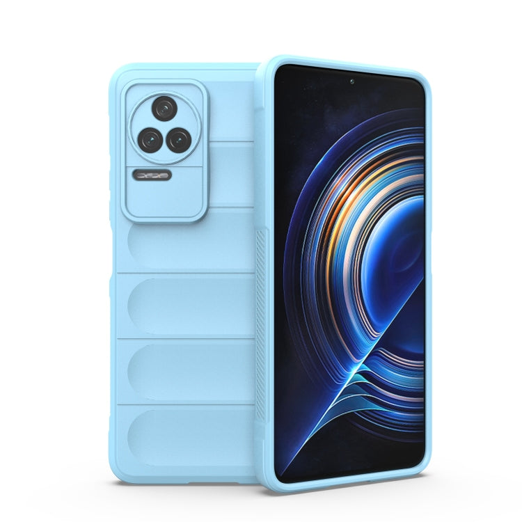 TPU phone case with flannel lining, light blue, slim bumper with camera protection