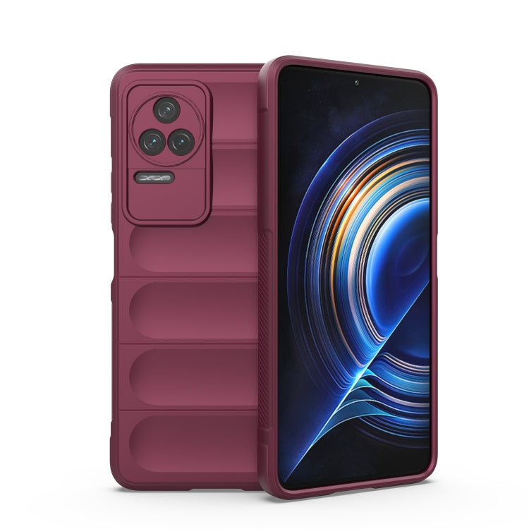Magic Shield TPU phone case with flannel lining, burgundy, front and back coverage