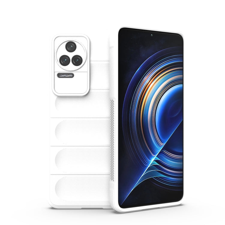 White TPU flannel phone case with camera cutouts and raised edge protection
