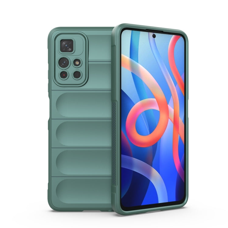 Dark green TPU and flannel phone case with camera cutouts, for Xiaomi Redmi