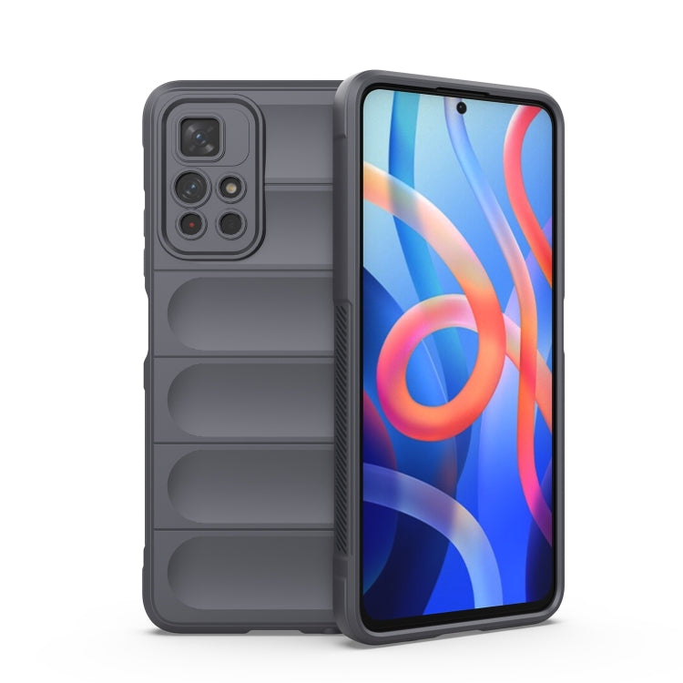 Grey TPU and flannel phone case with camera cutouts, for Xiaomi Redmi