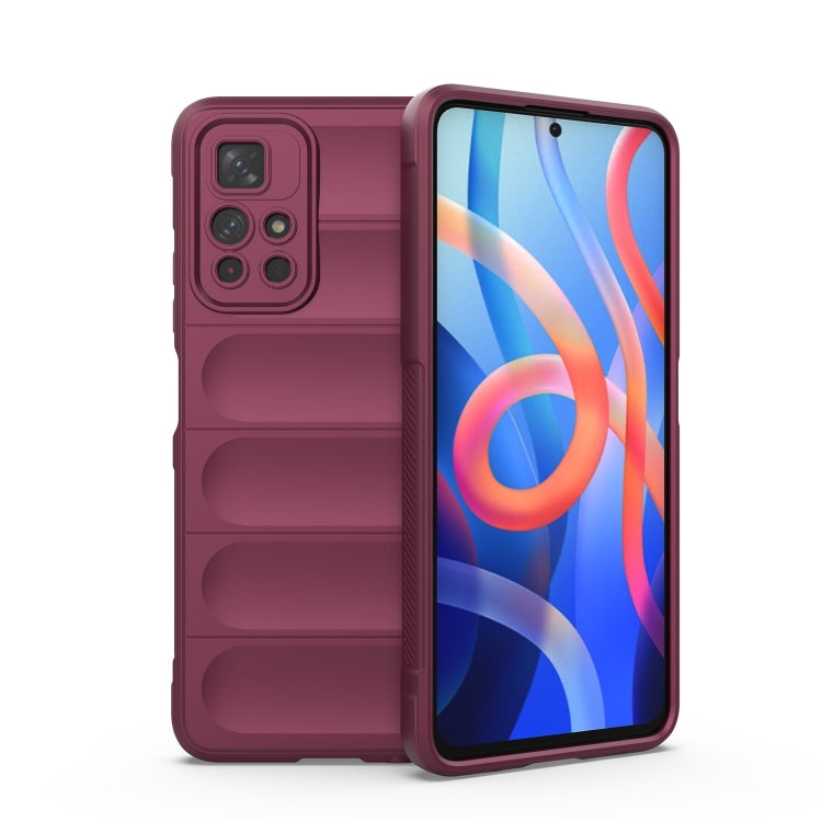 TPU flannel phone case, purple, with raised camera cutouts and textured sides