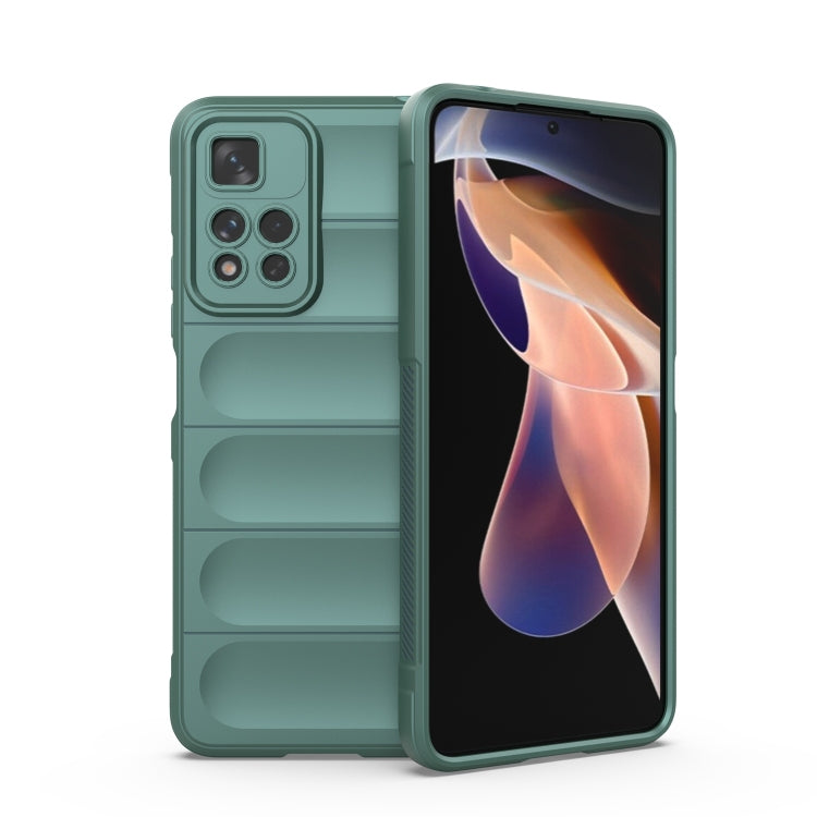 Dark green TPU and flannel phone case with camera cutouts, for Xiaomi Redmi