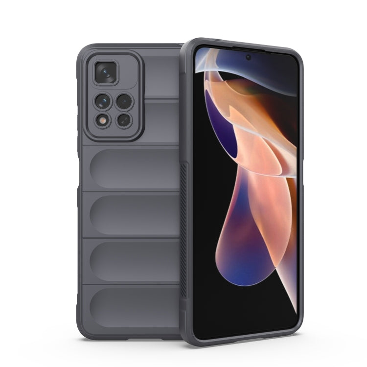Grey TPU and flannel phone case with camera cutouts, for Xiaomi Redmi