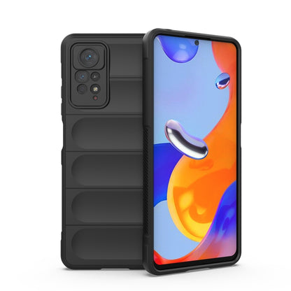 Dark TPU flannel phone case with rugged grip texture and precise camera cutouts.