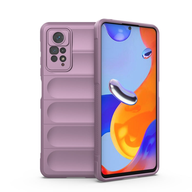 Magic Shield TPU phone case with flannel lining, purple, front and back coverage