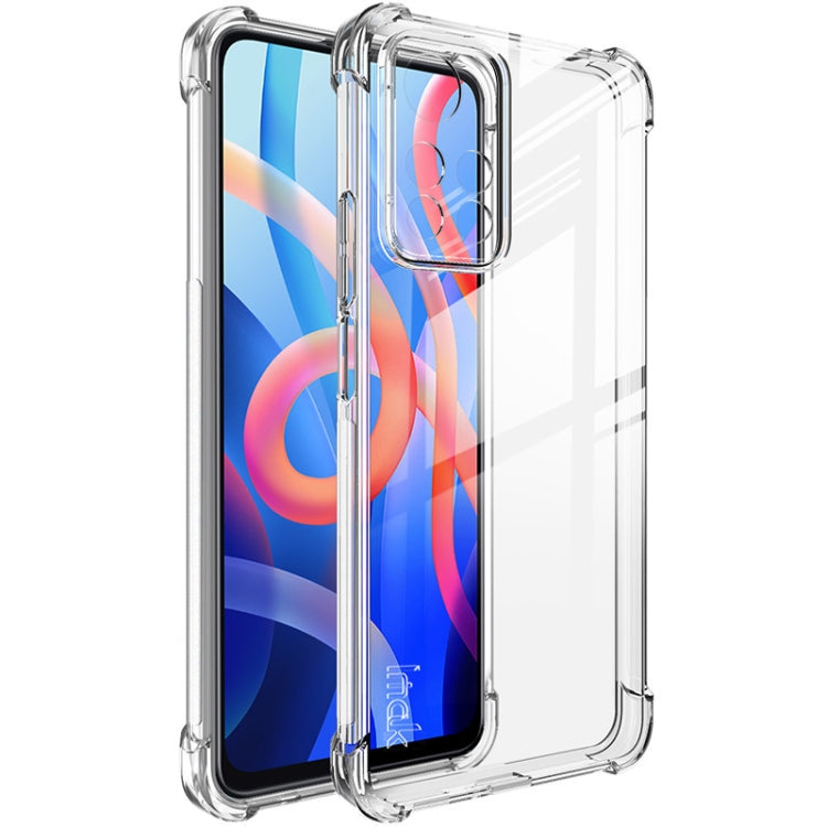 Transparent TPU shockproof phone case with raised bezel and camera cutout