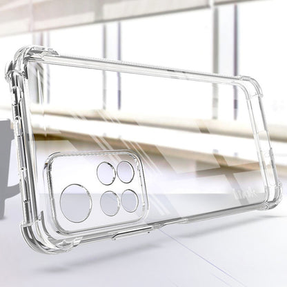 Clear TPU shockproof phone case with camera lens openings and rugged bumper