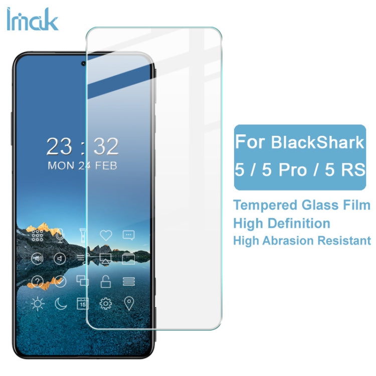 Tempered glass screen protector film for Black Shark 5 phone, clear over display