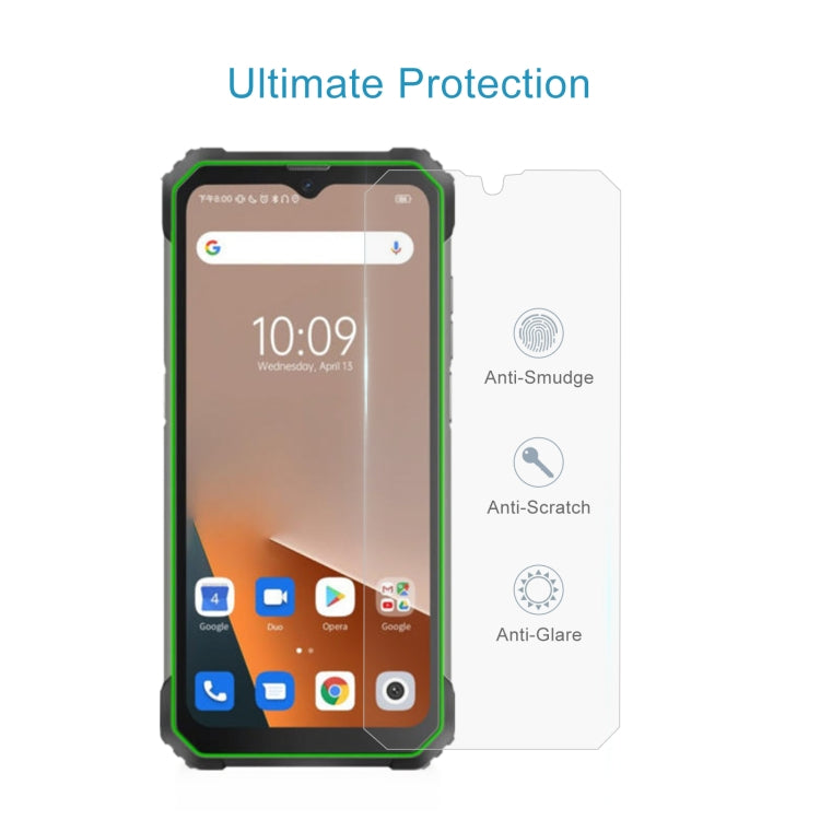 Tempered glass screen protector and feature icons: anti-smudge, anti-scratch, anti-glare