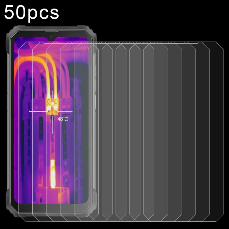 Tempered glass screen protector film heat-test display at 48°C over phone screen
