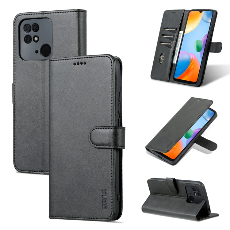 Dark flip leather phone case with textured finish, folio flap and stand