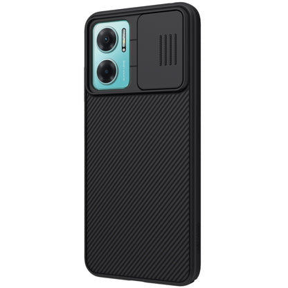 NILLKIN Mirror Series black phone case with textured finish and camera shield cutouts