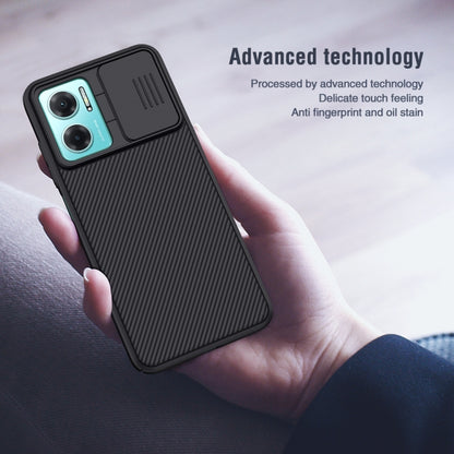 NILLKIN Mirror Series black phone case with ridged grip texture and camera openings