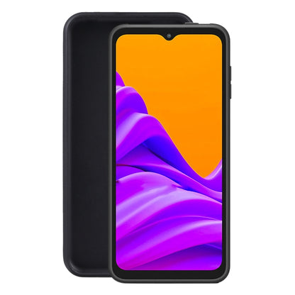 Black TPU phone case with raised rim for screen protection