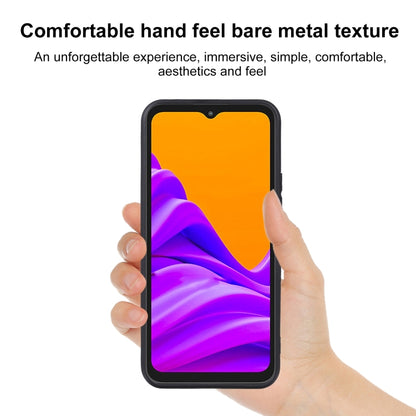 Black TPU phone case held in hand, precise cutouts