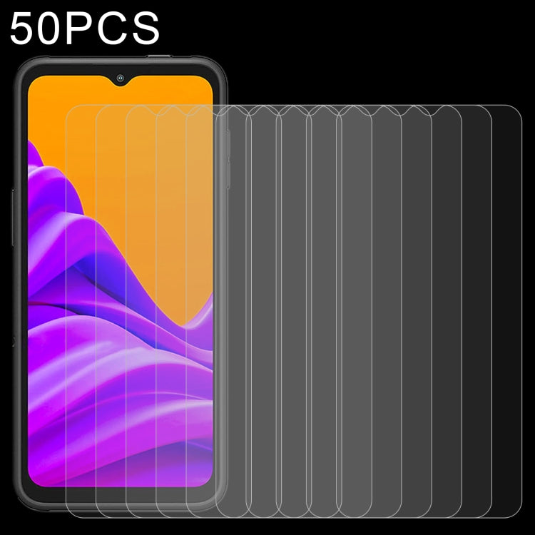 Set of 50 tempered glass screen protectors, 2.5D curved edge, for phone display