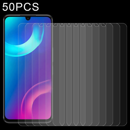 Set of 50 tempered glass screen protectors with 2.5D curved edges
