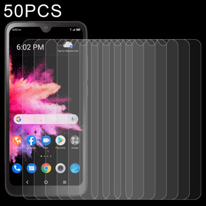 Tempered glass screen protector applied to a smartphone display
