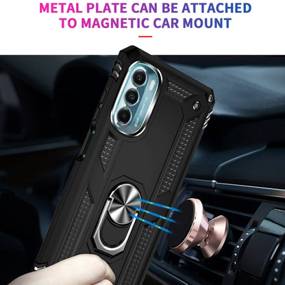 Black shockproof phone case with metal plate for magnetic car mount