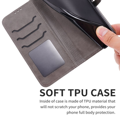 Grey folio wallet phone case interior with card pockets and soft TPU inner lining.