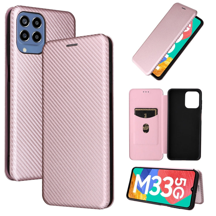 Dusty rose carbon fiber texture magnetic leather phone case with flip wallet and card slot