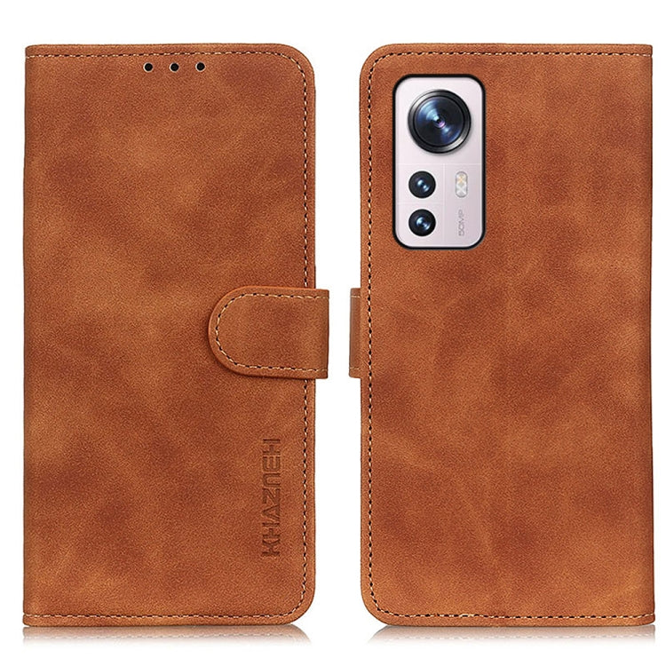 Brown retro texture flip leather phone case with side wallet and camera cutout