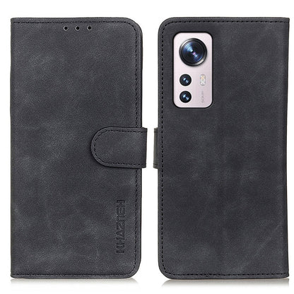 Black retro texture flip leather phone case with side wallet and camera cutout
