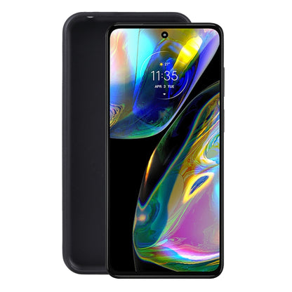Black TPU phone case with raised edges for Motorola Moto G82, front view