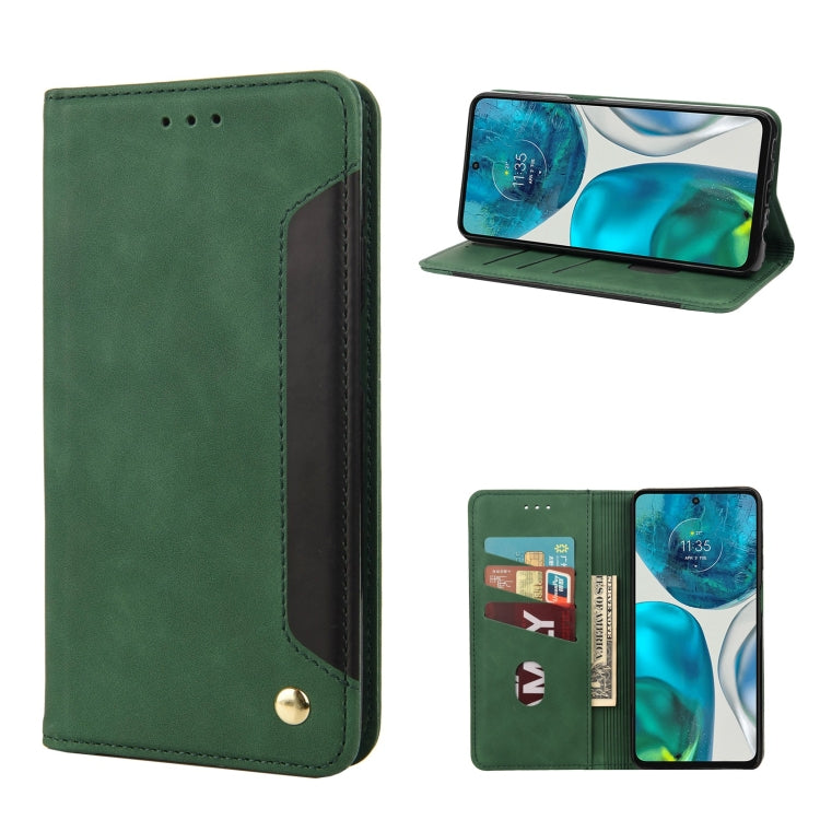 Green leather wallet phone case with card slots and magnetic snap