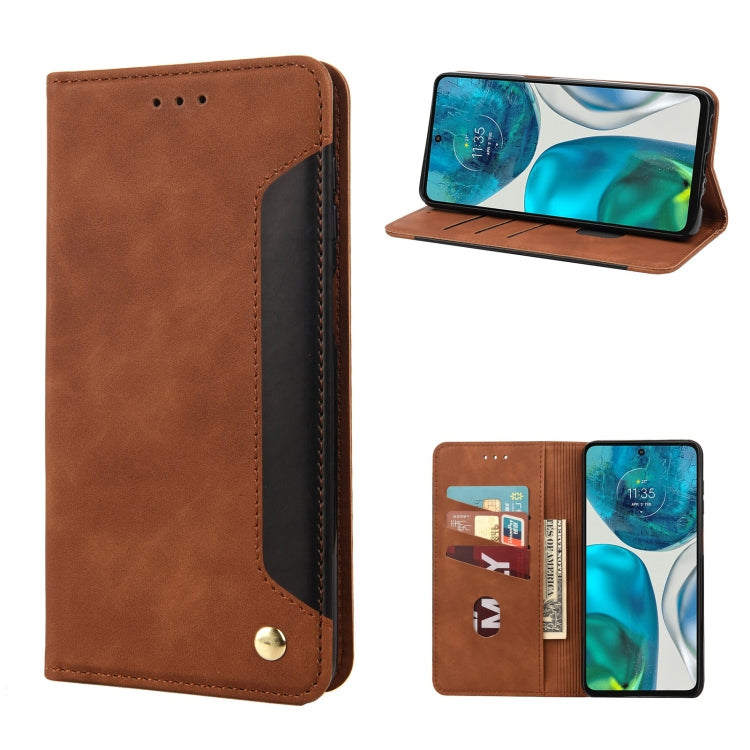Brown leather wallet phone case with card slots and magnetic snap