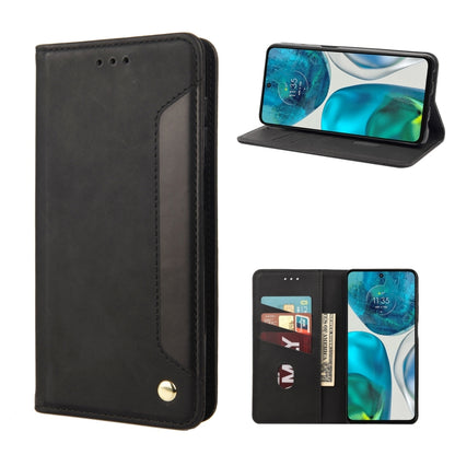Black leather phone wallet case with card slots and side kickstand