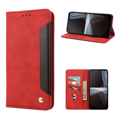 Red leather folio phone case with card slots and viewing kickstand