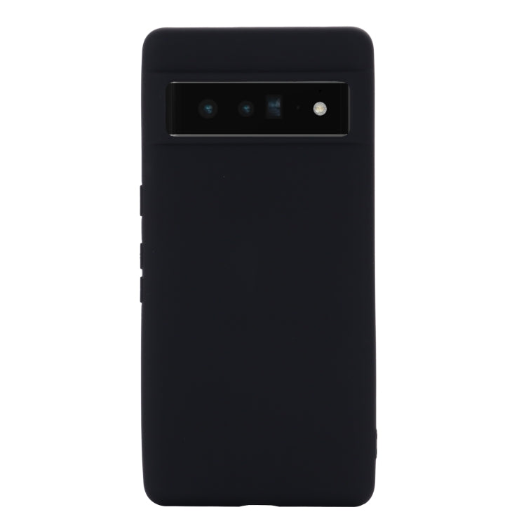Black liquid silicone shockproof phone case, back view with camera window cutout