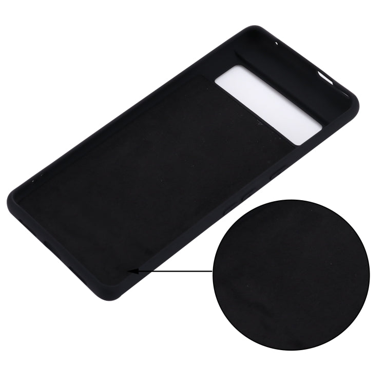Black liquid silicone shockproof phone case, showing open button/port cutout