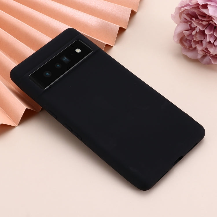 Black liquid silicone shockproof phone case, back view with camera cutout