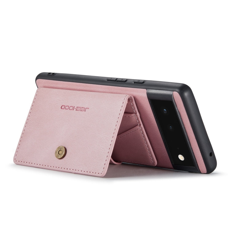 Magnetic detachable phone case, pink leather-style stand case with detachable front flap