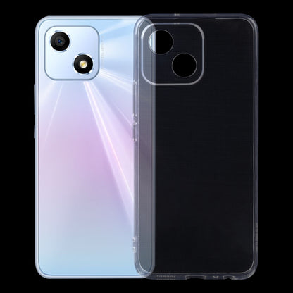 Transparent TPU phone case with camera cutout, showing slim protective fit