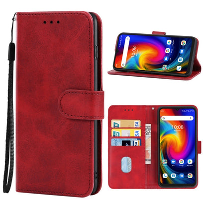 Red leather wallet phone case with magnetic flap, card holder, and kickstand support