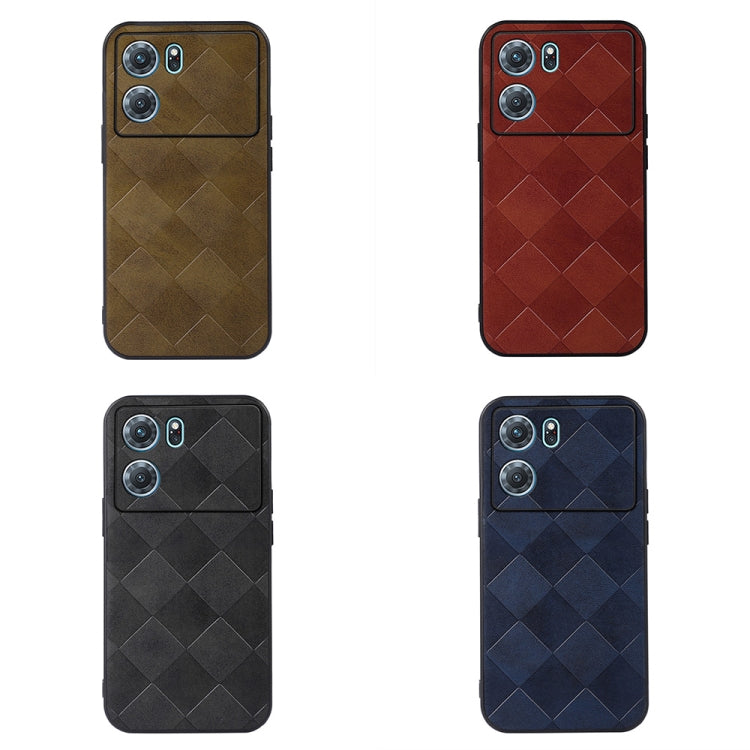 Plaid PU phone case in multiple colors: tan, red, black, and blue, with camera cutouts