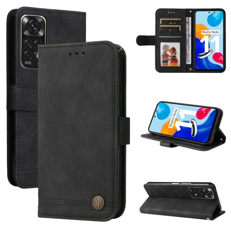 Black leather folio phone case with card pocket and kickstand for tilted viewing