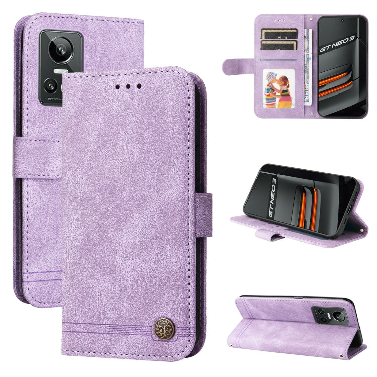 Lavender leather folio phone case with card slots, magnetic button, and stand
