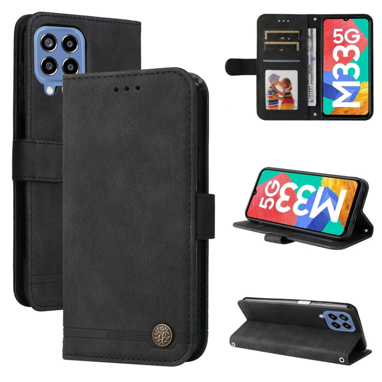 Black leather folio phone case with card slots, flip cover, and viewing kickstand