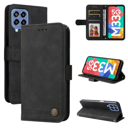 Black leather folio phone case with card slots, flip cover, and viewing kickstand