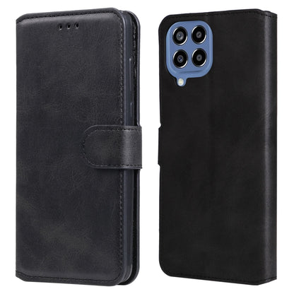 Black leather flip phone case with textured finish and back camera cutout