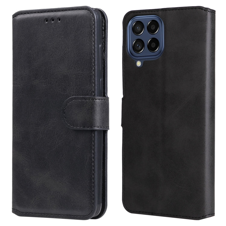 Black leather flip phone case with textured finish and back camera cutout