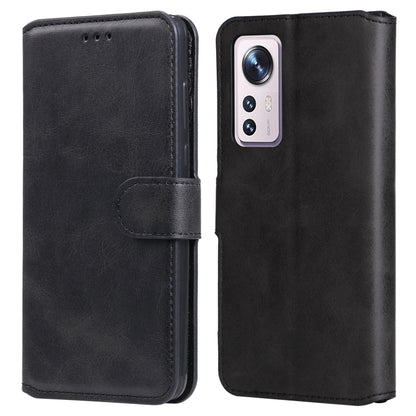 Black leather flip phone case with textured finish and vertical rear camera cutout